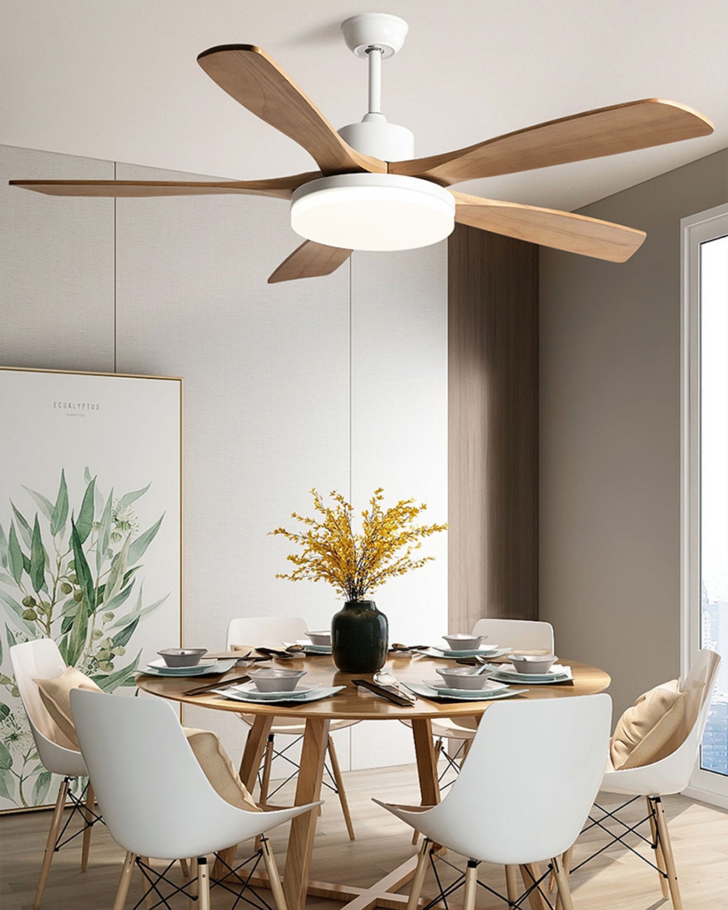 WOMO 5 Blade Modern Ceiling Fan Lamp - WM5206