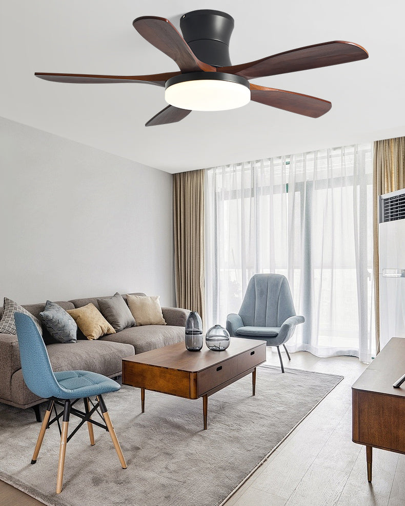 WOMO 5 Blade Low Profile Ceiling Fan Lamp - WM5208