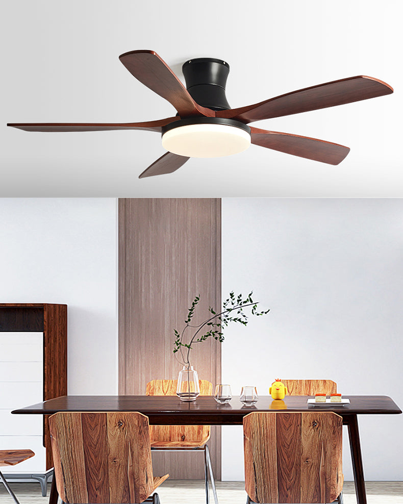 WOMO 5 Blade Low Profile Ceiling Fan Lamp - WM5208