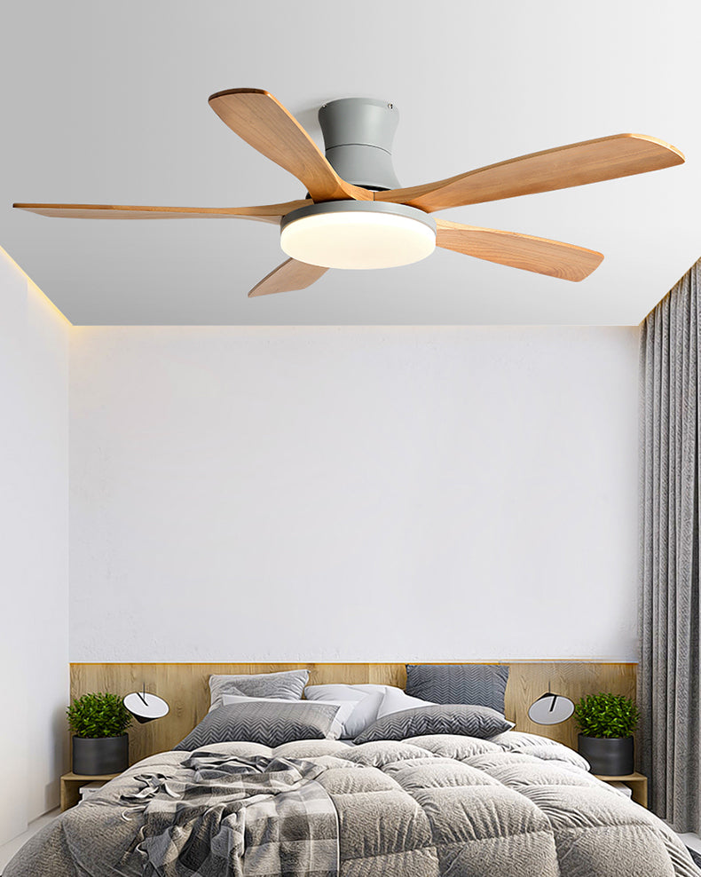 WOMO 5 Blade Low Profile Ceiling Fan Lamp - WM5208