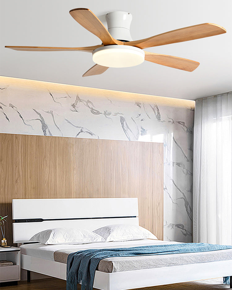 WOMO 5 Blade Low Profile Ceiling Fan Lamp - WM5208