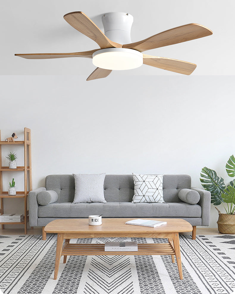 WOMO 5 Blade Low Profile Ceiling Fan Lamp - WM5208