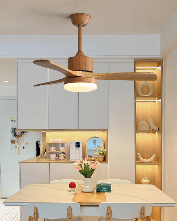 WOMO Modern Wood Ceiling Fan Lamp - WM5209