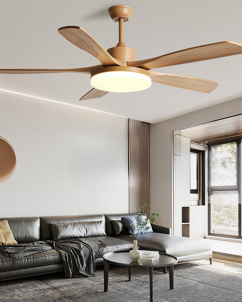 WOMO Modern Wood Ceiling Fan Lamp - WM5209