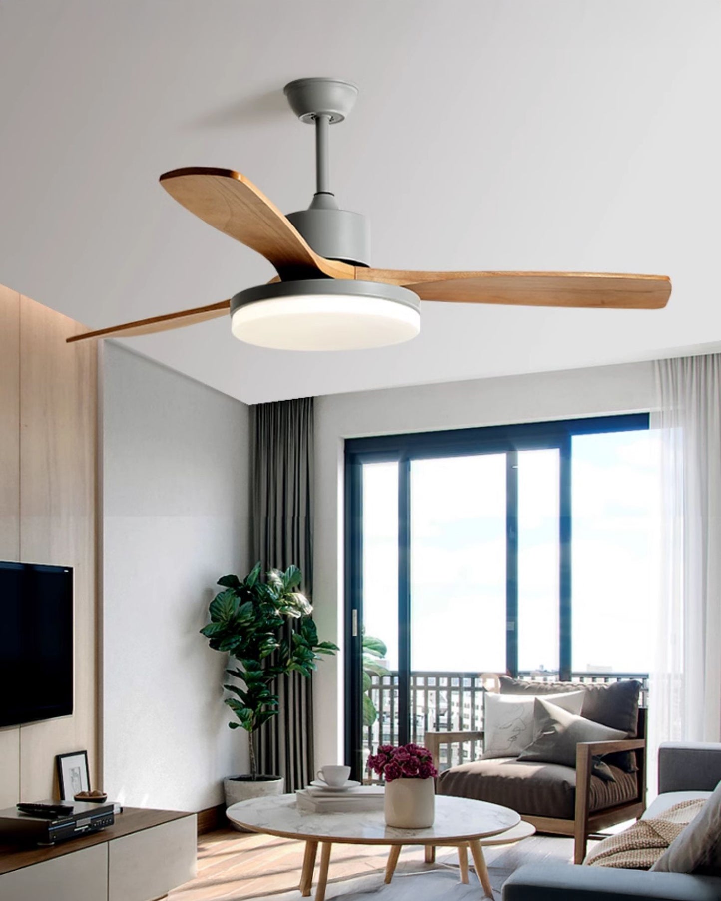 WOMO 3 Blade Modern Ceiling Fan Lamp - WM5210