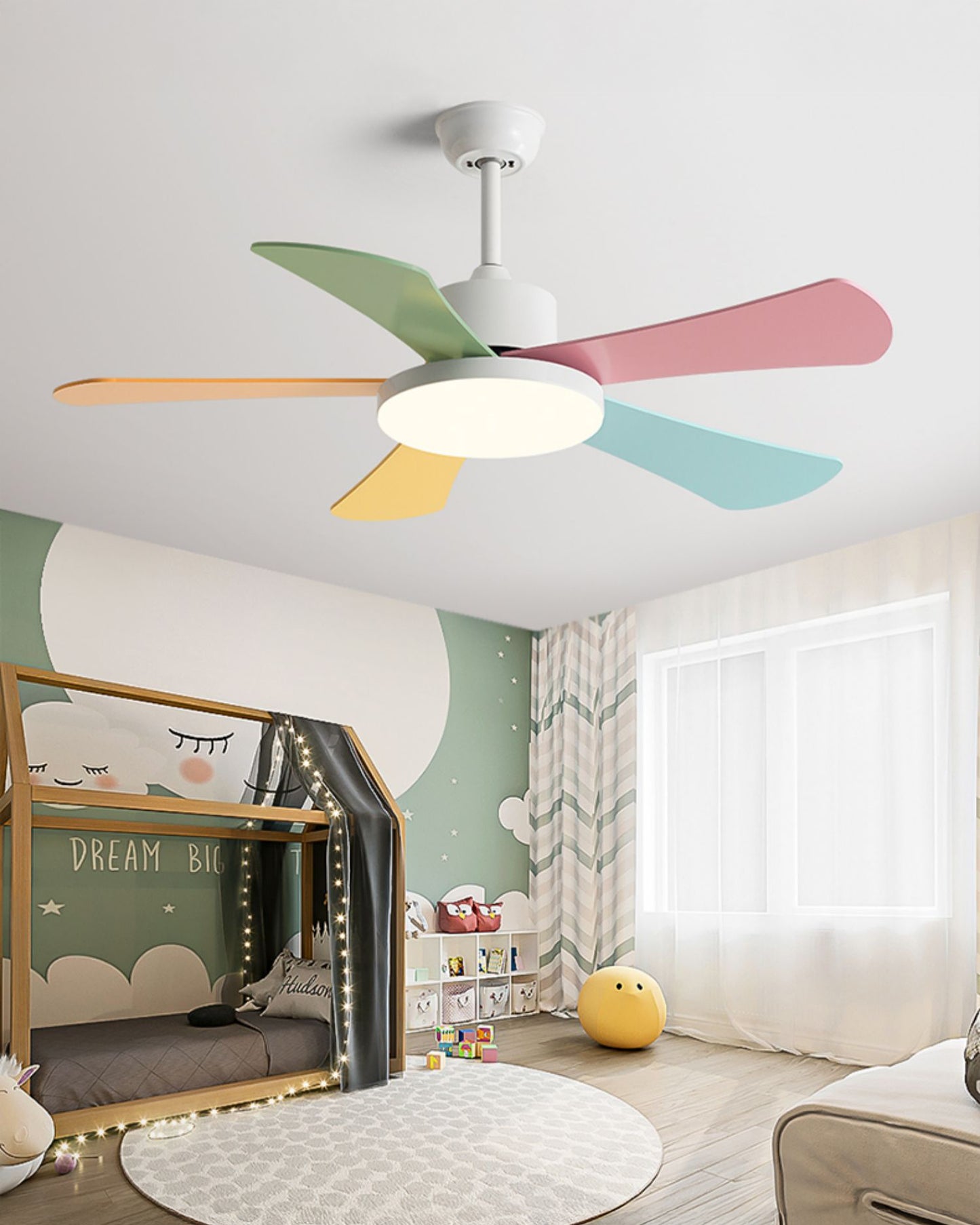 WOMO 5 Blade Children Ceiling Fan Lamp-WM5211