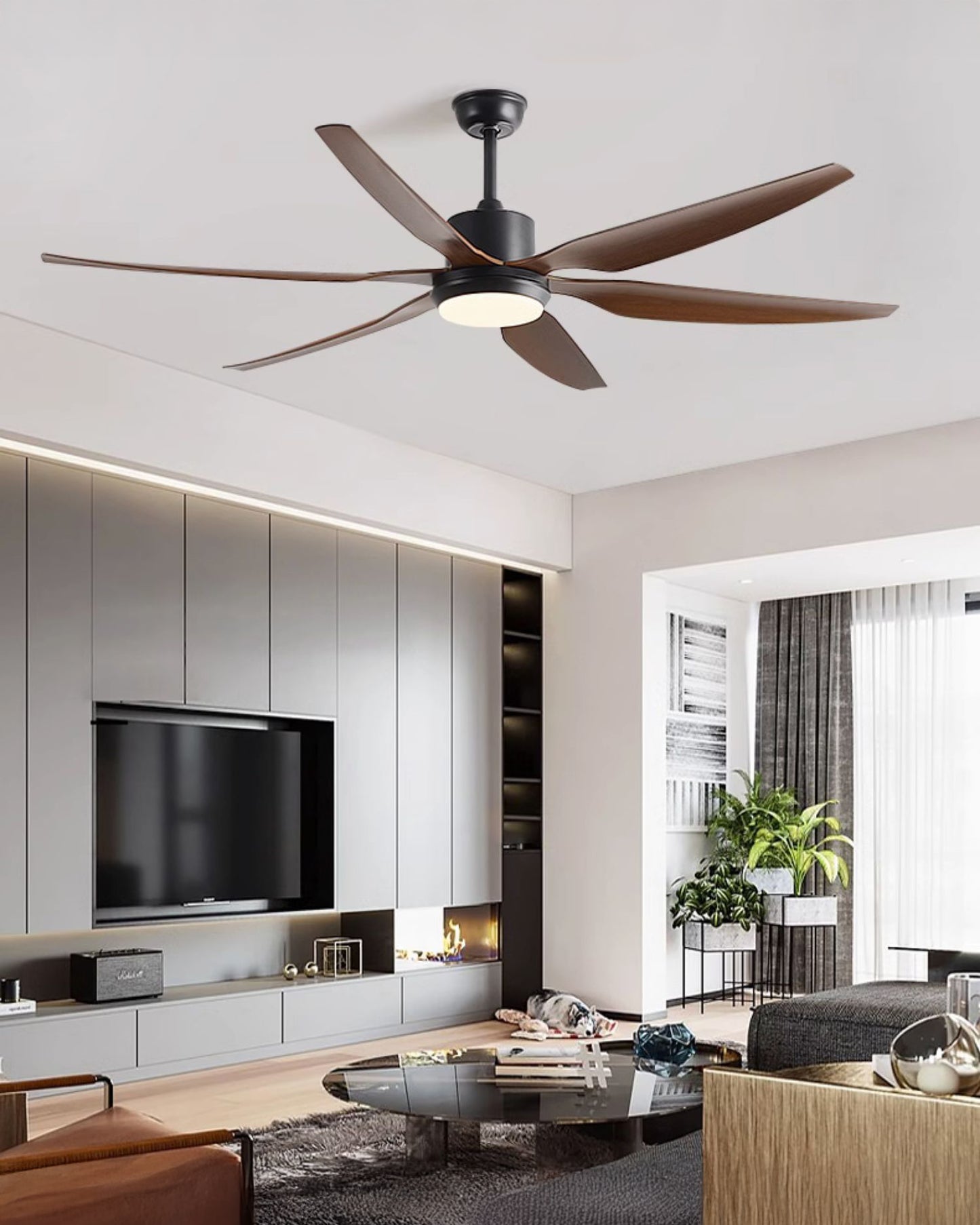WOMO 6 Blade Large Ceiling Fan Lamp-WM5212