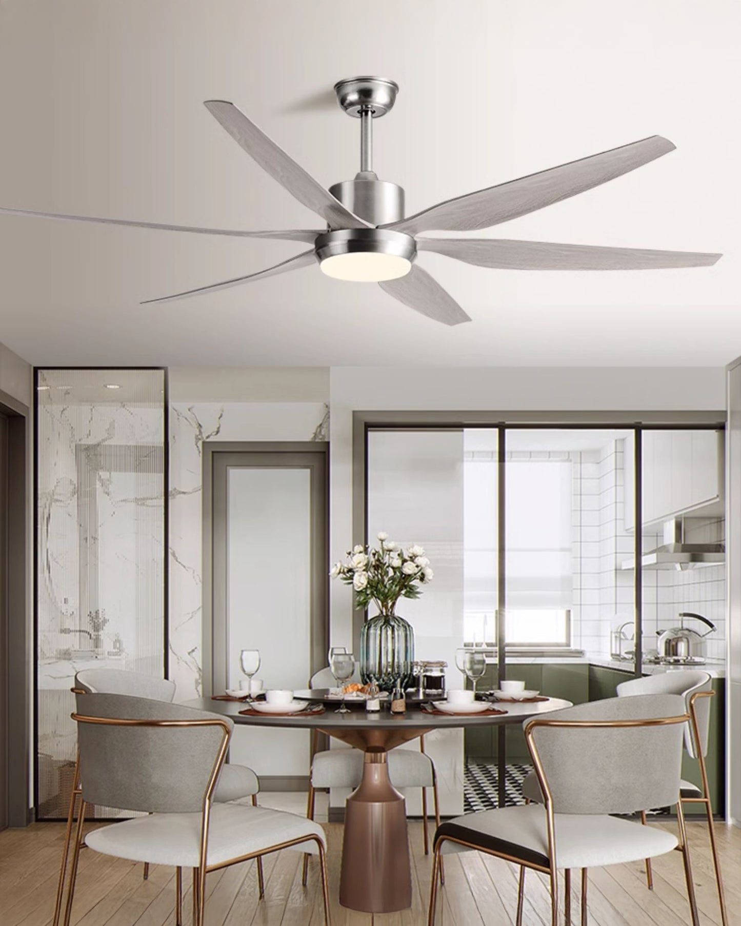WOMO 6 Blade Large Ceiling Fan Lamp-WM5212