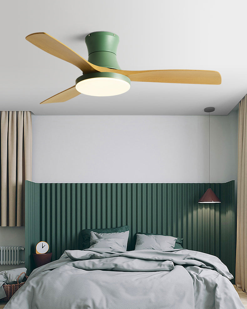 WOMO Modern Low Profile Ceiling Fan Lamp-WM5214