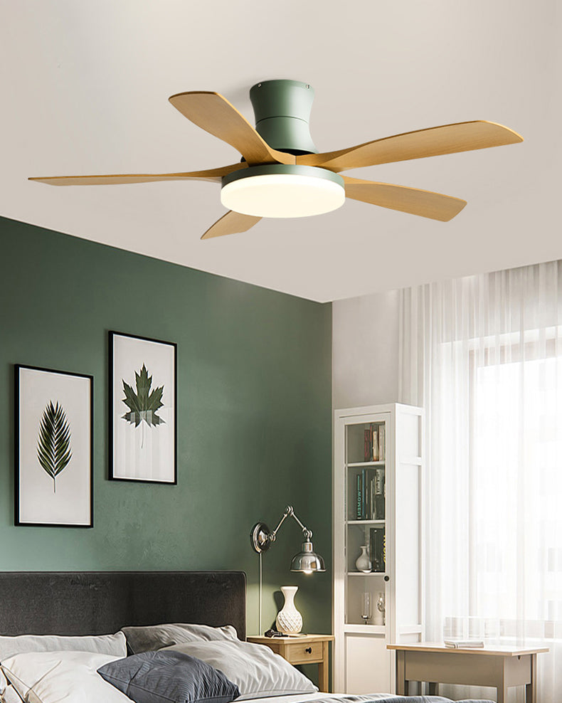 WOMO Modern Low Profile Ceiling Fan Lamp-WM5214