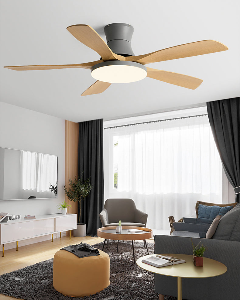 WOMO Modern Low Profile Ceiling Fan Lamp-WM5214