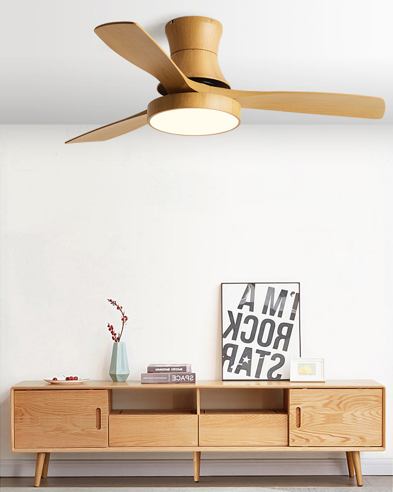 WOMO Modern Low Profile Ceiling Fan Lamp-WM5214