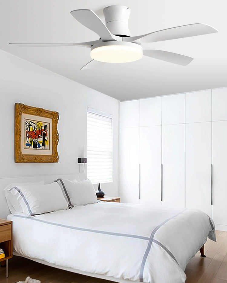 WOMO Modern Low Profile Ceiling Fan Lamp-WM5214