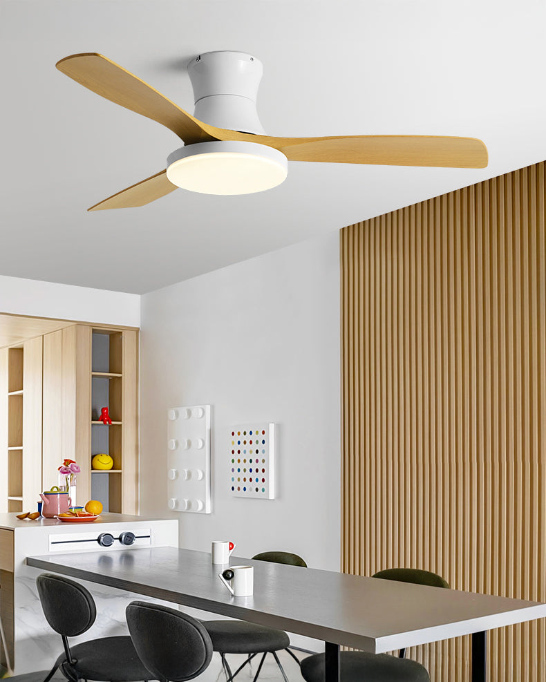 WOMO Modern Low Profile Ceiling Fan Lamp-WM5214