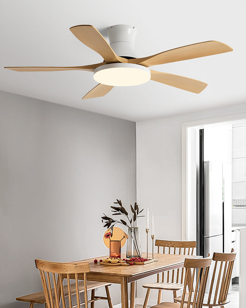 WOMO Modern Low Profile Ceiling Fan Lamp-WM5214