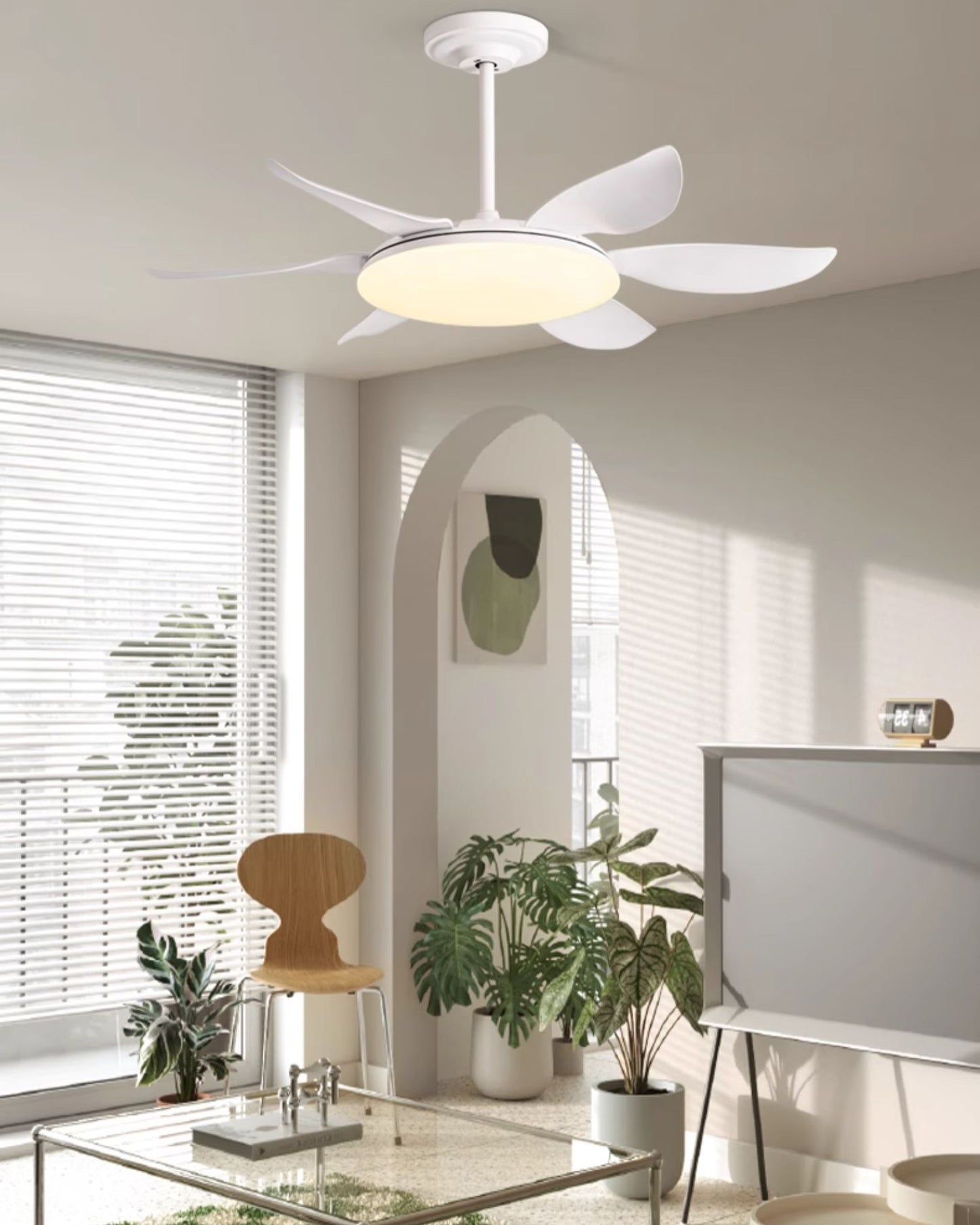WOMO 6 Blade Large Ceiling Fan Lamp-WM5216