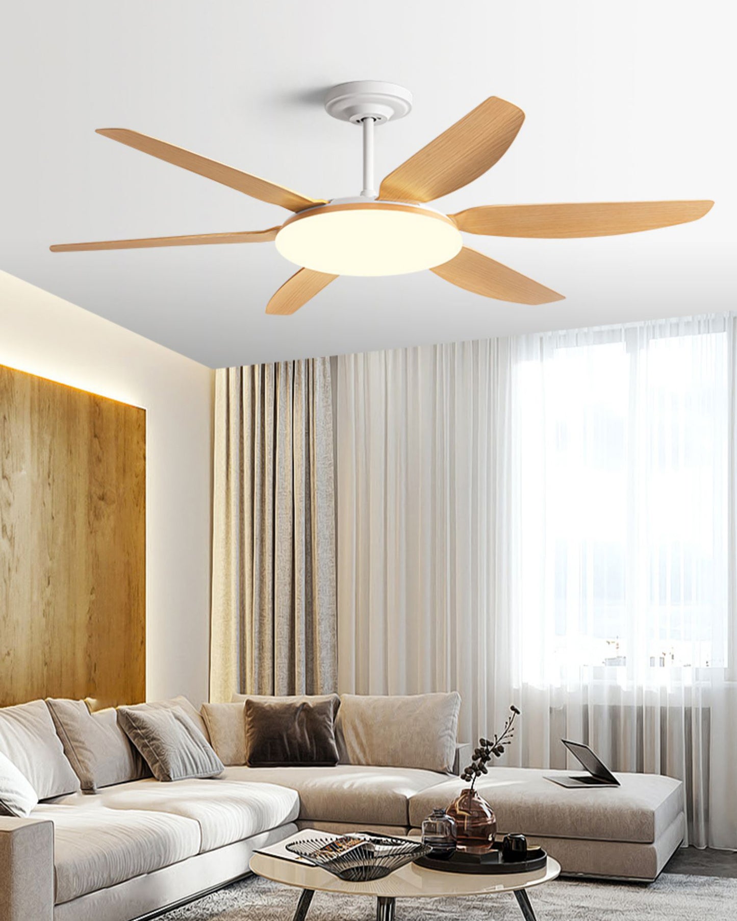WOMO 6 Blade Large Ceiling Fan Lamp-WM5216