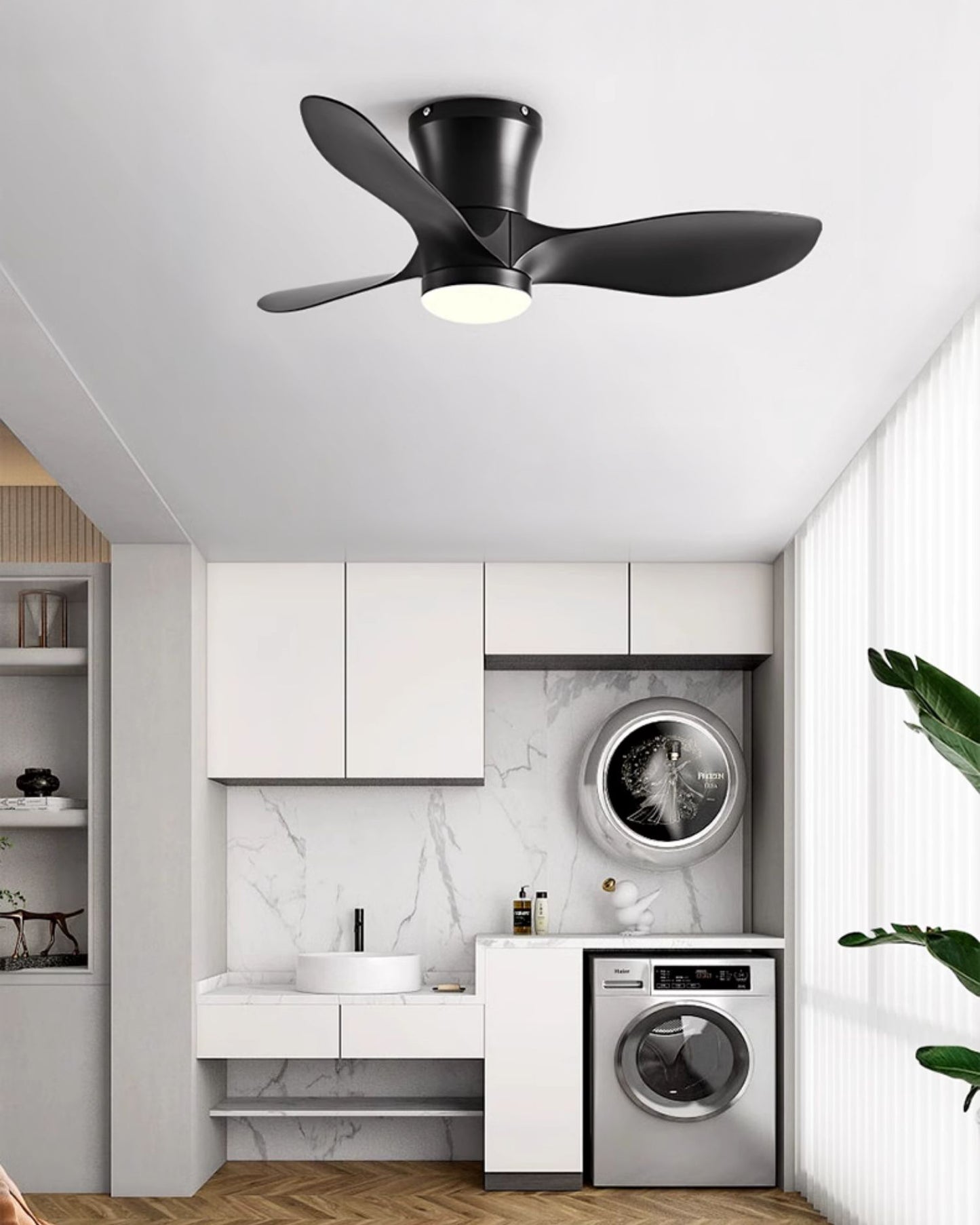 WOMO 3 Blade Small Ceiling Fan Lamp-WM5218