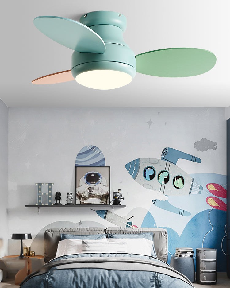 WOMO 38 Inch Children Low Profile Ceiling Fan Lamp-WM5220