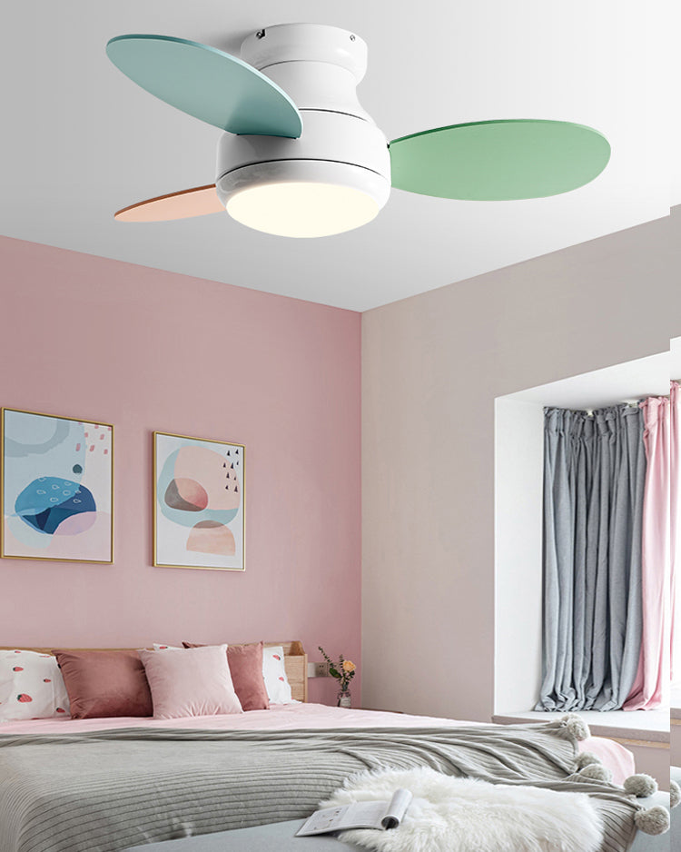 WOMO 38 Inch Children Low Profile Ceiling Fan Lamp-WM5220