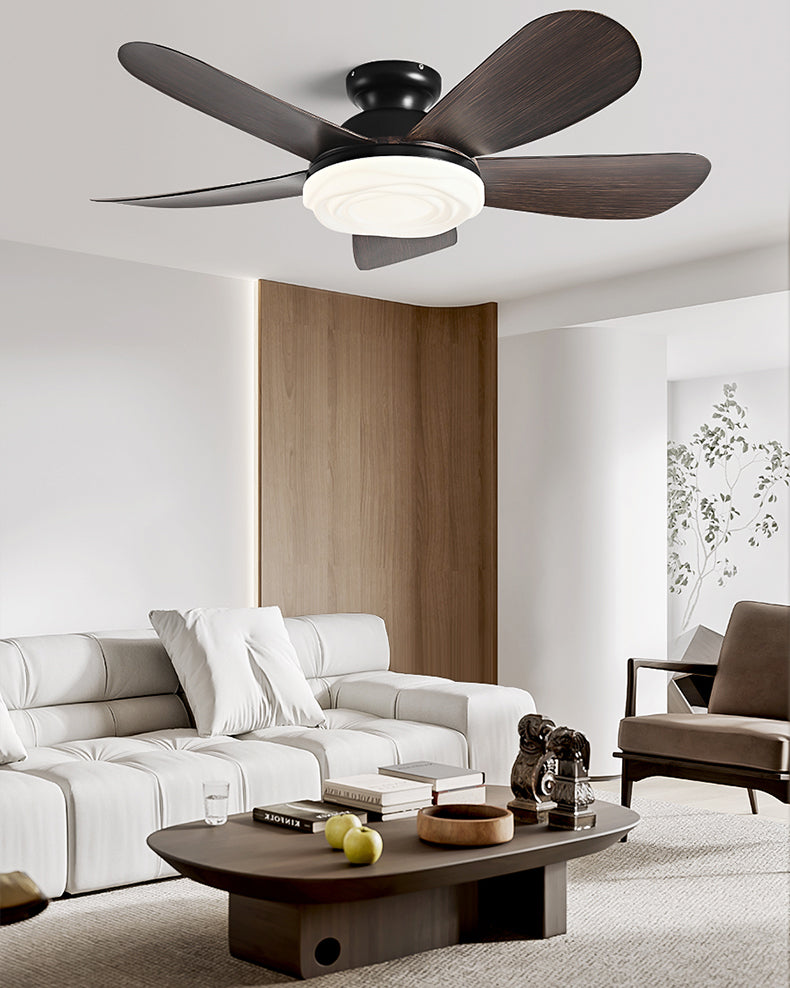 WOMO Modern Low Profile Ceiling Fan Lamp-WM5221