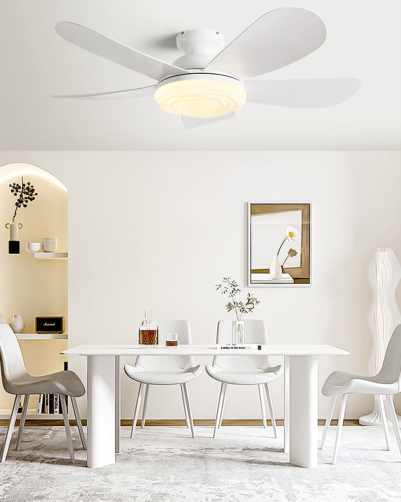WOMO Modern Low Profile Ceiling Fan Lamp-WM5221
