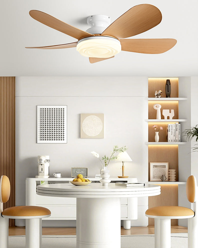 WOMO Modern Low Profile Ceiling Fan Lamp-WM5221