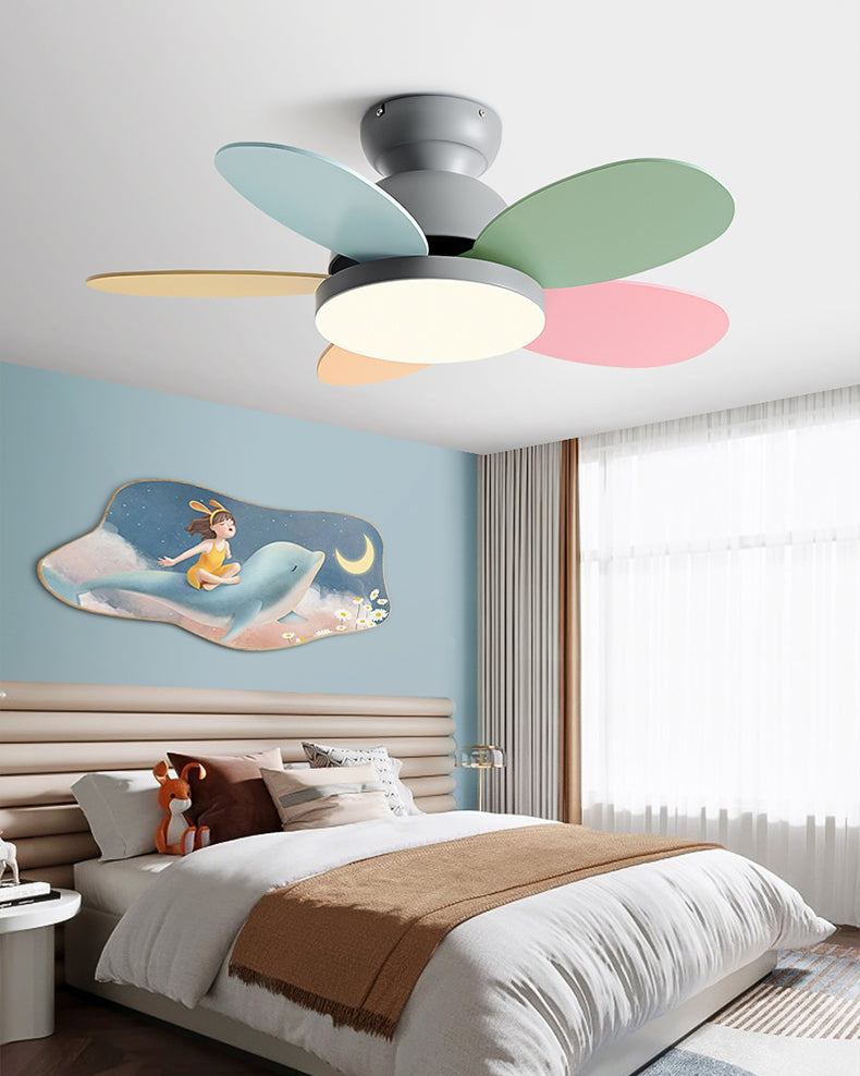 WOMO 36 Inch Children Low Profile Ceiling Fan Lamp-WM5225