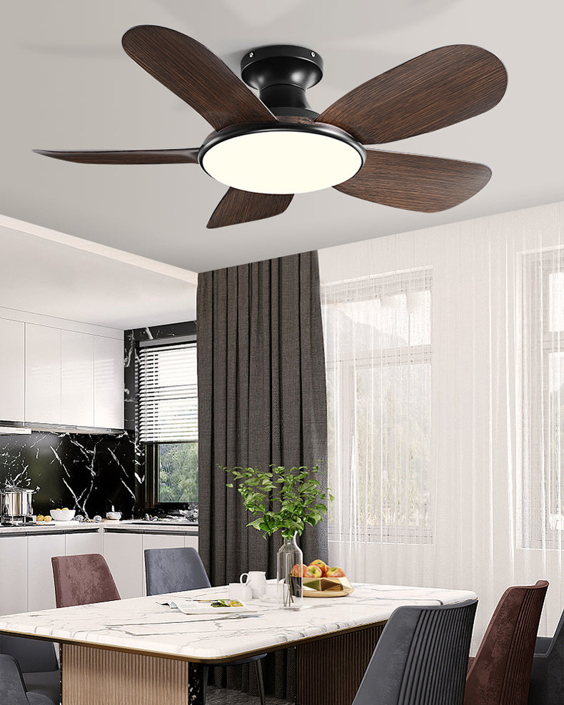 WOMO 5 Blade Low Profile Ceiling Fan Lamp-WM5226