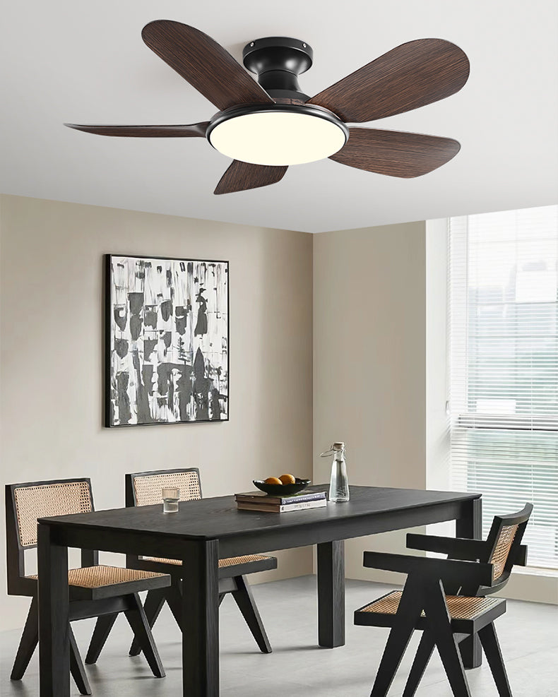 WOMO 5 Blade Low Profile Ceiling Fan Lamp-WM5226
