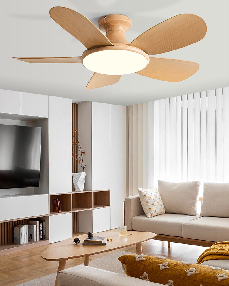 WOMO 5 Blade Low Profile Ceiling Fan Lamp-WM5226