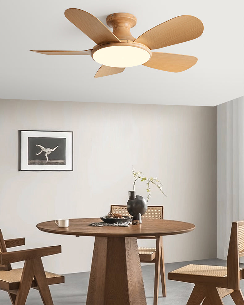 WOMO 5 Blade Low Profile Ceiling Fan Lamp-WM5226