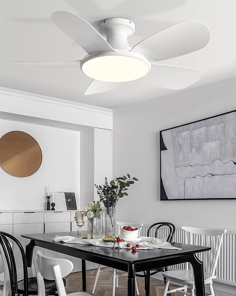WOMO 5 Blade Low Profile Ceiling Fan Lamp-WM5226