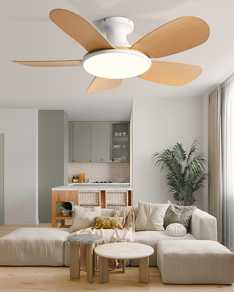 WOMO 5 Blade Low Profile Ceiling Fan Lamp-WM5226