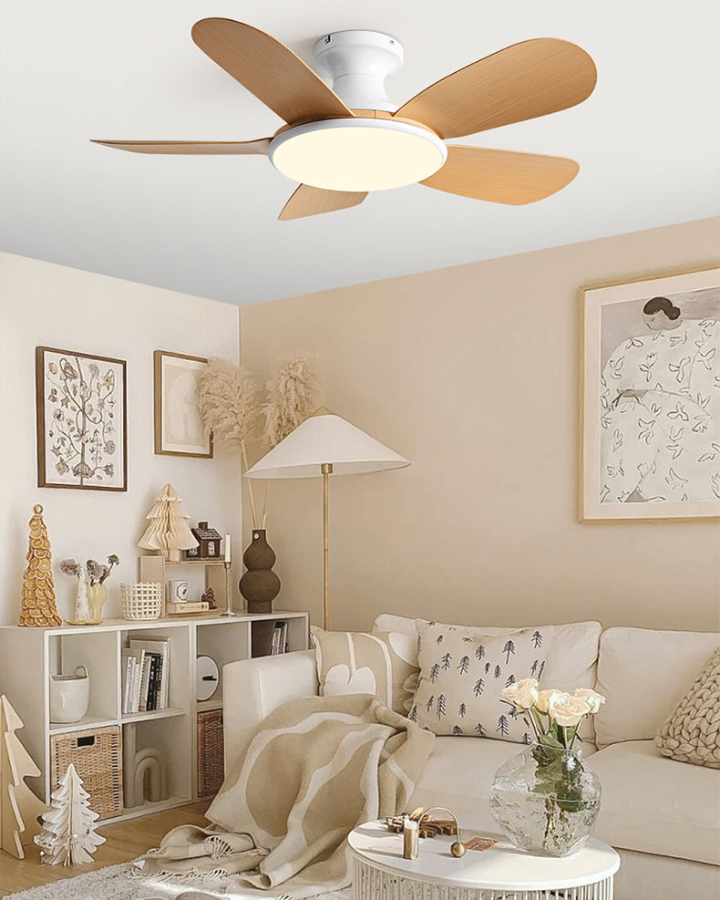 WOMO 5 Blade Low Profile Ceiling Fan Lamp-WM5226