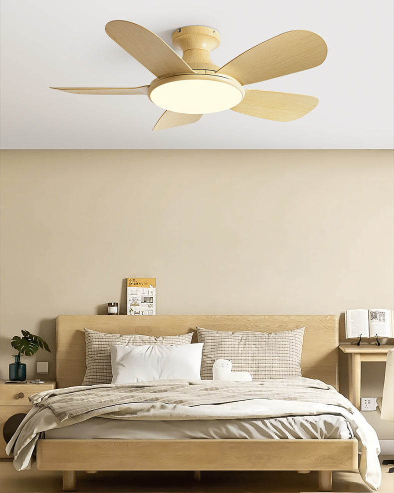 WOMO 5 Blade Low Profile Ceiling Fan Lamp-WM5226