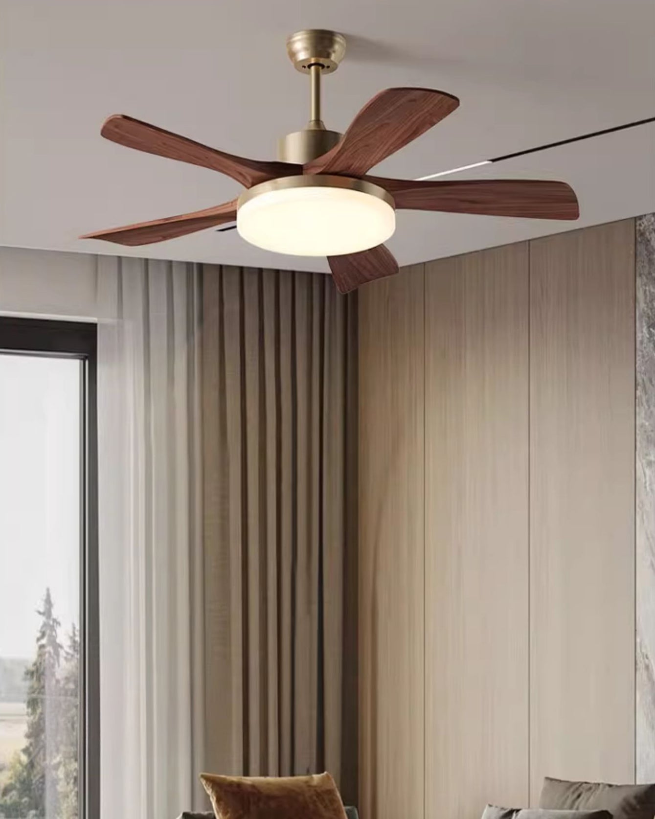 WOMO Mid Century Modern Ceiling Fan Lamp - WM5228a