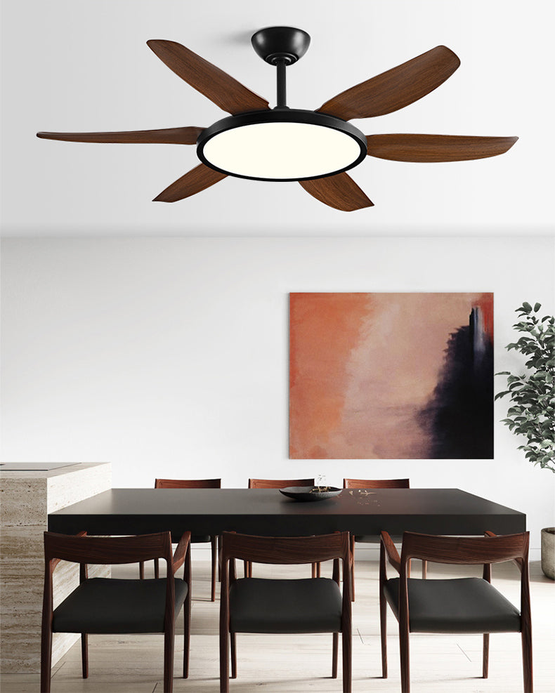 WOMO Modern 6 Blade Ceiling Fan Lamp - WM5238