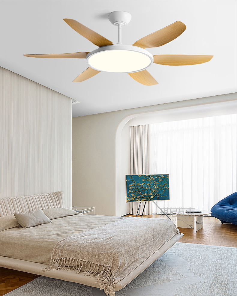 WOMO Modern 6 Blade Ceiling Fan Lamp - WM5238