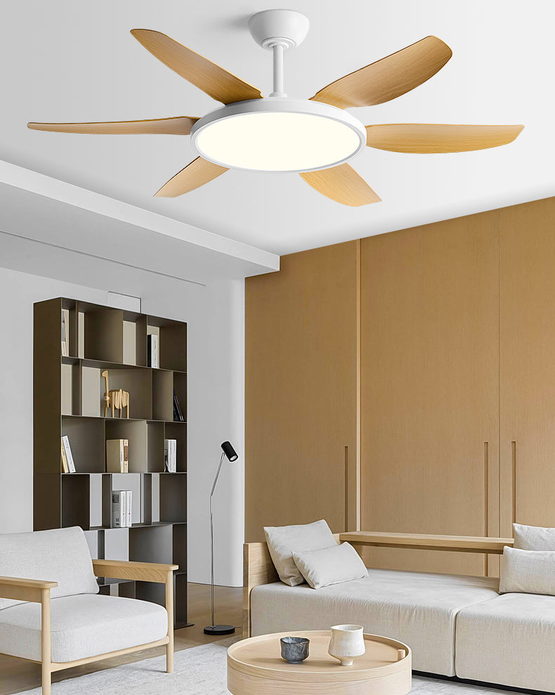 WOMO Modern 6 Blade Ceiling Fan Lamp - WM5238
