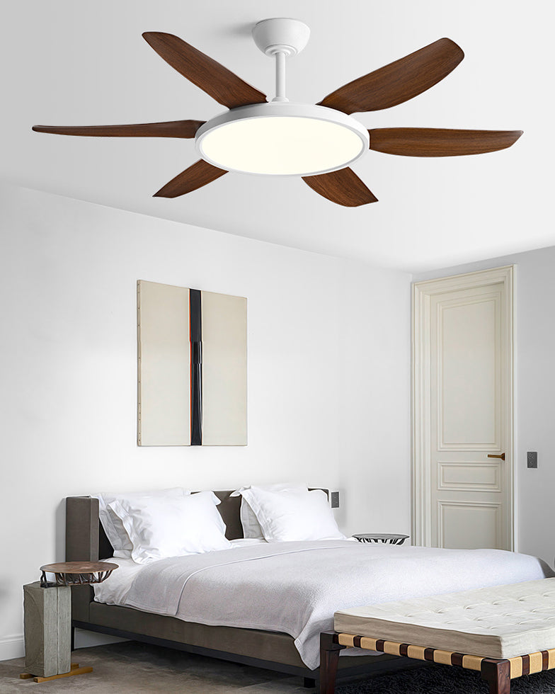 WOMO Modern 6 Blade Ceiling Fan Lamp - WM5238