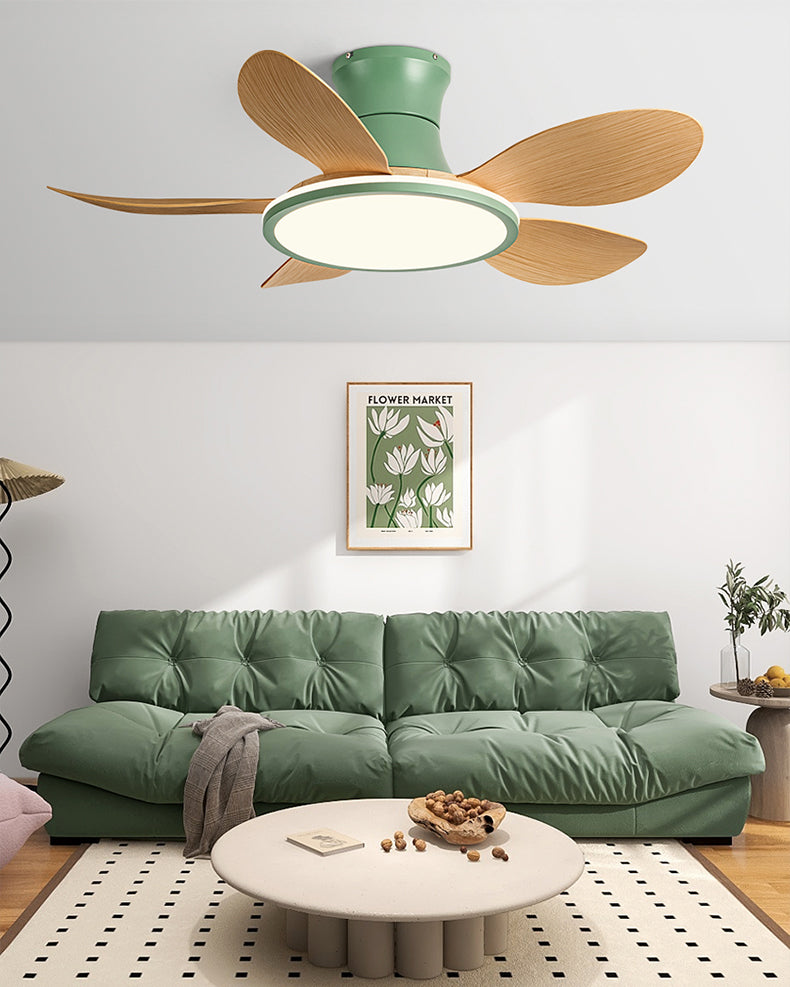 WOMO Modern Low Profile Ceiling Fan Lamp - WM5239