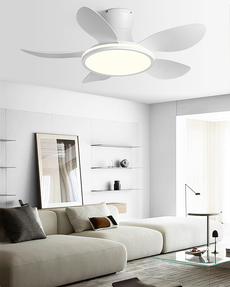 WOMO Modern Low Profile Ceiling Fan Lamp - WM5239