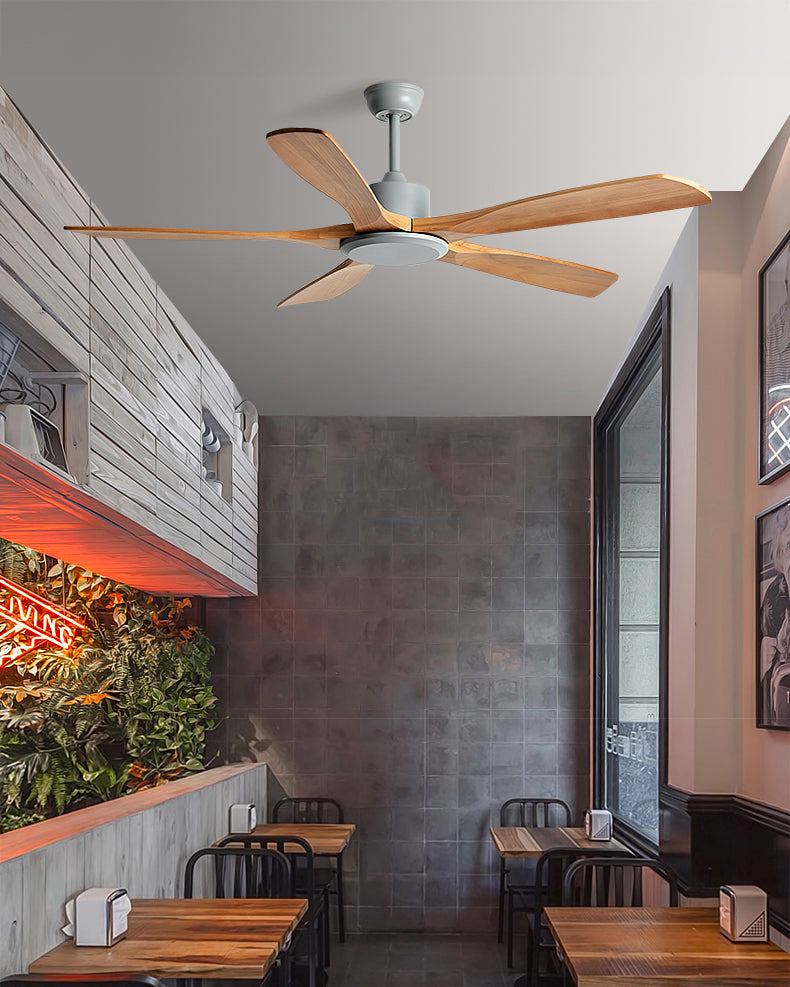 WOMO Modern 5 Wood Blade Ceiling Fan - WM5244
