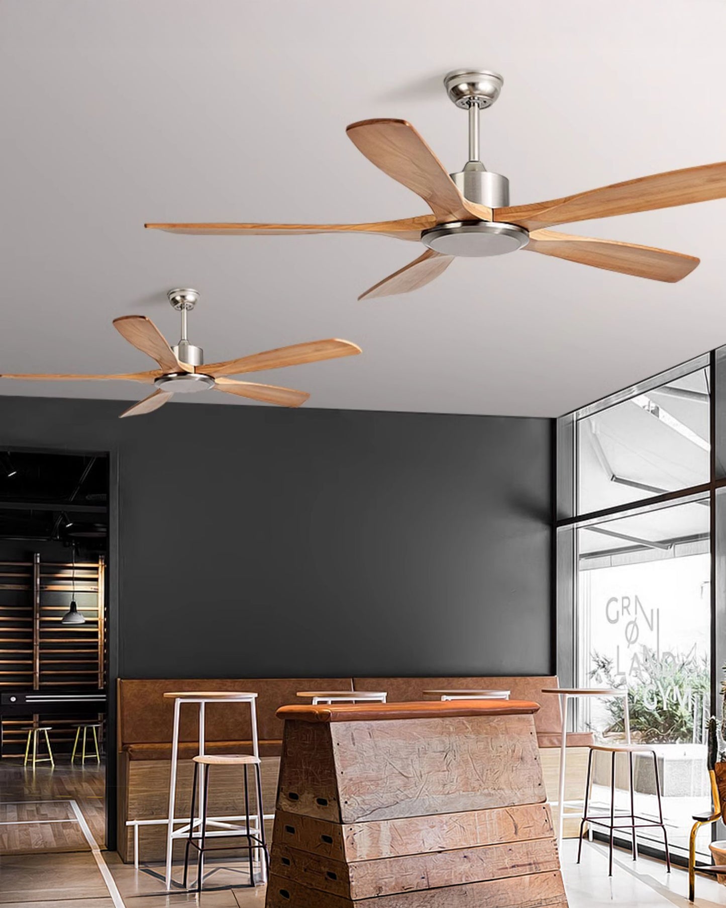 WOMO Modern 5 Wood Blade Ceiling Fan - WM5244