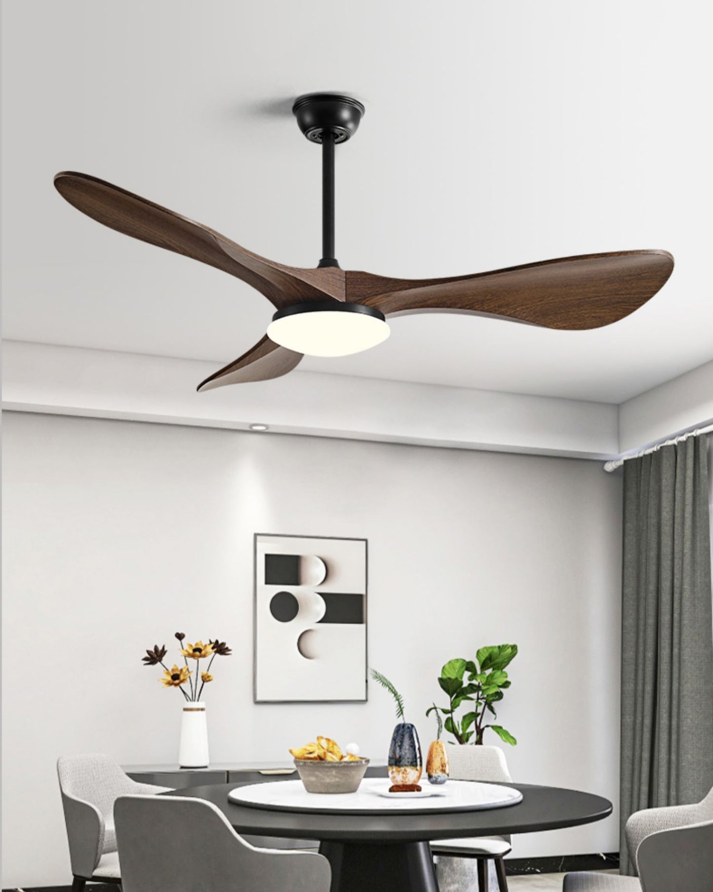 WOMO 3 Blade Modern Ceiling Fan Lamp - WM5249