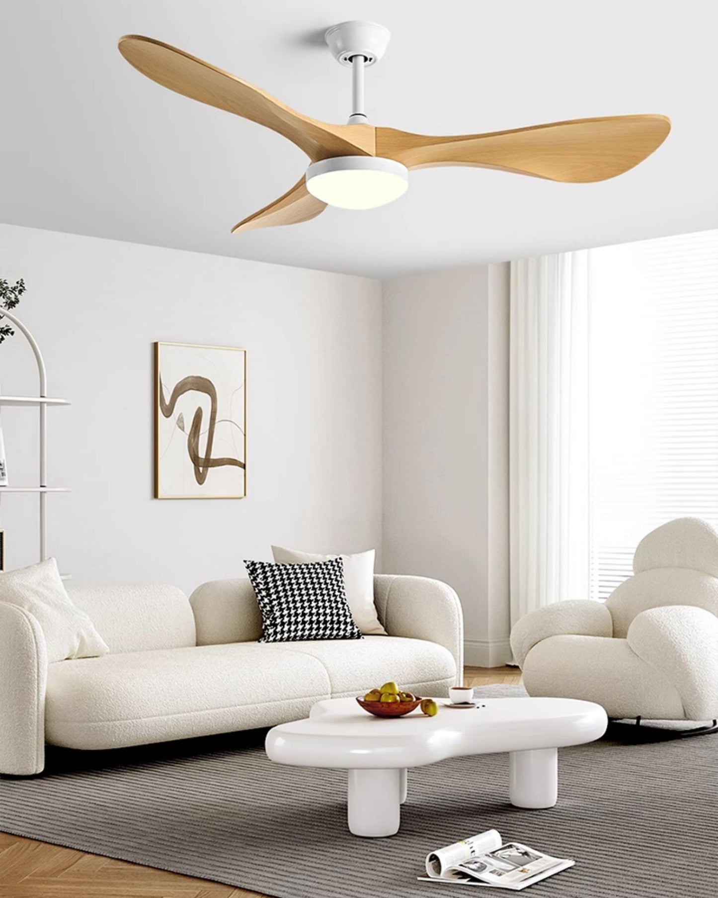 WOMO 3 Blade Modern Ceiling Fan Lamp - WM5249
