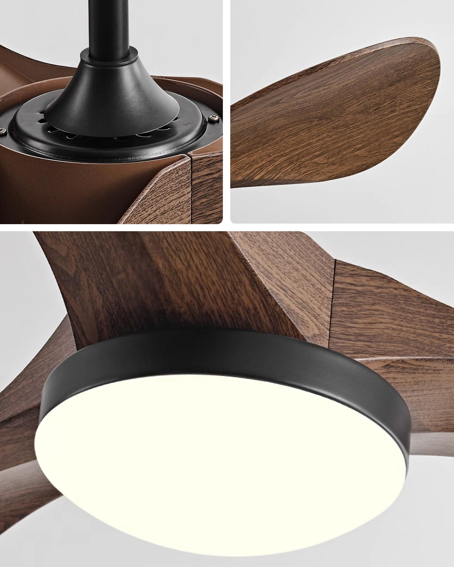 WOMO 3 Blade Modern Ceiling Fan Lamp - WM5249