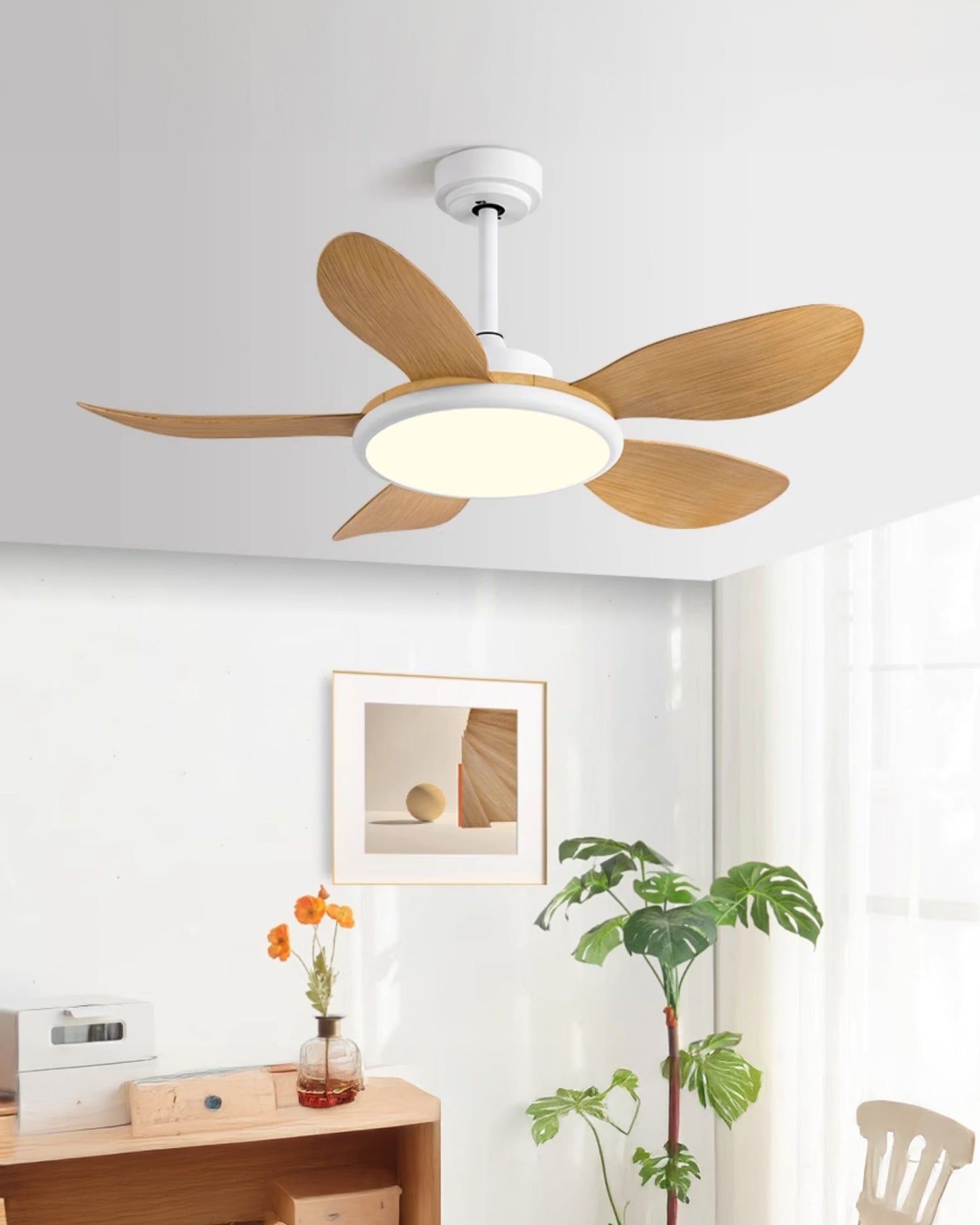 WOMO 5 Blade Modern Ceiling Fan Lamp - WM5252