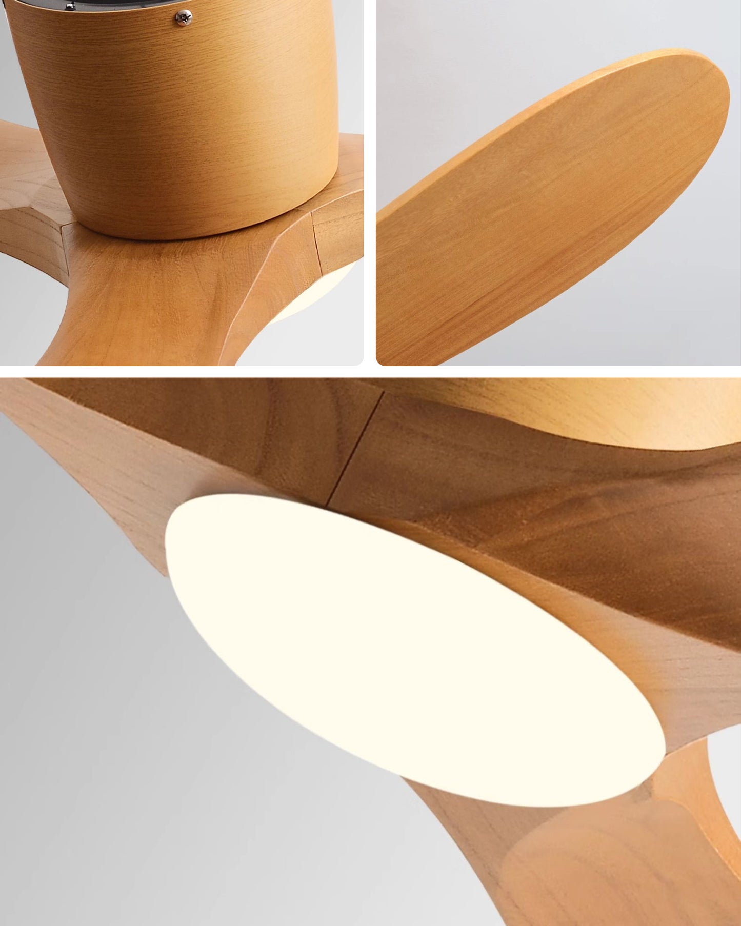 WOMO 3 Blade Low Profile Ceiling Fan Lamp - WM5253